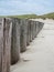 Wooden breakwater along the Dutch coast of Ameland