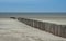 Wooden breakwater along the Dutch coast of Ameland