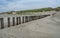 Wooden breakwater along the Dutch coast of Ameland