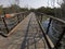 Wooden bridge in Al Jubail Mangrove Park In AbuDhabi,UAE.