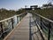 Wooden bridge in Al Jubail Mangrove Park In AbuDhabi,UAE.