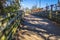 A wooden bridge at the Augusta Canal