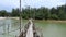 Wooden bridge at the beach at Khao Lak Thailand