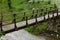 Wooden bridge in Bran, Romania.