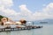 Wooden bridge on the Cam Ranh Bay in Nha Trang, Vietnam