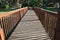 Wooden bridge leading to Willow Tree Park