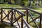 Wooden bridge in malaga park