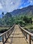 Wooden Bridge On Neelum River In Neelum Valley Gurez Kashmir