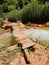 Wooden Bridge on Ouzoud River, Morocco