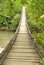 Wooden bridge over a river