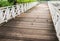 Wooden bridge pathway