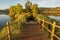 Wooden bridge in the ruidera lagoons