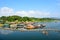 Wooden Bridge or sapan mon at sangkhlaburi district kanchanaburi thailand