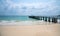 Wooden bridge into the sea at Samed island.