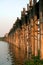 Wooden bridge U Bein in Amarapura city, Mandalay