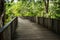 Wooden bridge in Vachirabenjatas  park