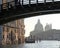 Wooden bridge in Venice Italy called Ponte della Accademia and t