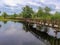 Wooden bridges made for visitors of Kopacki Rit national park, marvelous flood water eco system located in continental Croatia