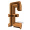 Wooden brown font or type, timber or lumber industry