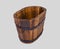 Wooden bucket with iron fitting