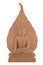 Wooden Buddha Statue with Bo Leaf