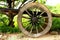 Wooden bullock cart.