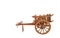 Wooden Bullock Cart on White Background, Clipping Path