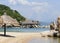 Wooden bungalows at Cam Ranh bay in Nha Trang, Vietnam