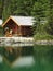 Wooden cabin at Lake O\'Hara, Yoho National Park, Canada