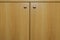 Wooden cabinet doors with metal handles