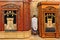 Wooden cabinets with Torah at Western Wall.