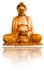 Wooden calm Buddha