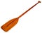 Wooden canoe paddle