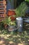 Wooden cans and barrels for wedding and party decorations with rustic themes