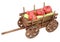 Wooden cart with vegetables