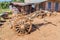 Wooden cart in a village in the area between Kalaw and Inle, Myanm