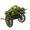 Wooden cart watermelons