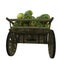 Wooden cart watermelons