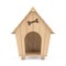 Wooden Cartoon Dog House. 3d Rendering