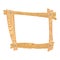 Wooden cartoon frame