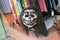 Wooden carved mask of evil monkey