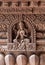 Wooden carving at the column of a hindu temple at Durbar Square