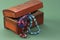 Wooden casket jewelry