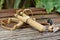 Wooden catapult slingshot
