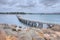 Wooden causeway connecting Victor Harbor with Granite island in Australia