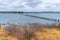 Wooden causeway connecting Victor Harbor with Granite island in Australia