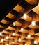 Wooden ceiling pattern with lighting interior design