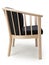 Wooden chair with black textile seat
