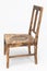 Wooden chair from the turn of the 70s and 80s from the previous century with rustic color. Short legs. Polish design and