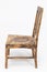 Wooden chair from the turn of the 70s and 80s from the previous century with rustic color. Short legs. Polish design and
